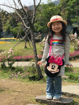 「アイテム（バッグ）」を使った、coco and doreenさん（キッズ・100cm）の春コーディネート