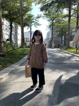 「WHITE（ホワイト）のアイテム」を使った、coco and doreenさん（キッズ・110cm）の秋コーディネート