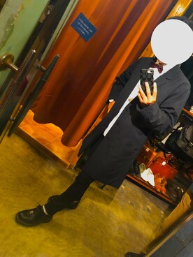 「Dr. Martens（ドクターマーチン）のアイテム（その他シューズ、ブラック系）」を使った、pinkoo316さん（メンズ・170cm）の冬コーディネート