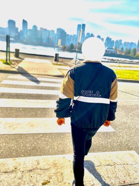 「UCLA（ユーシーエルエー）のアイテム（ブルゾン）」を使った、pinkoo316さん（メンズ・170cm）の冬コーディネート