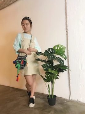 「2018ss」｜「アイテム（ワンピース/ドレス）」を使った、Kate tam さん（レディース・156cm）の春コーディネート
