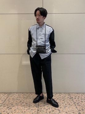 「EN ROUTE（アンルート）のアイテム（シャツ/ブラウス）」を使った、Kazushige   Ohyamaさん（メンズ・176cm）の夏コーディネート