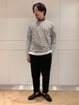 「UNITED ARROWS（ユナイテッドアローズ）のアイテム（バンダナ/スカーフ）」を使った、Kazushige   Ohyamaさん（メンズ・176cm）の秋コーディネート