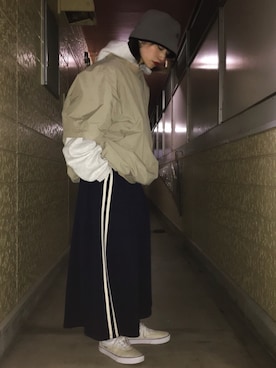 「skirt」｜「アイテム（帽子）」を使った、shuさん（レディース・158cm）の冬コーディネート