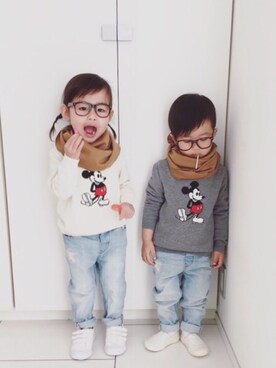 Nana‎٭¨̮❼さん（キッズ・90cm）の冬コーディネート