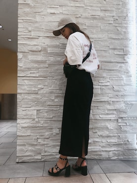 「H&M（エイチ・アンド・エム）のアイテム（キャップ）」を使った、karenさん（レディース・156cm）の夏コーディネート