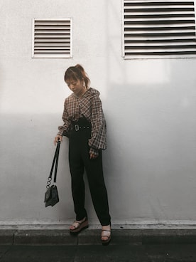 「EVRIS（エヴリス）のアイテム（バッグ）」を使った、karenさん（レディース・156cm）の夏コーディネート