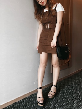 「YSL（ワイエスエル）のアイテム」を使った、karenさん（レディース・155cm）の夏コーディネート