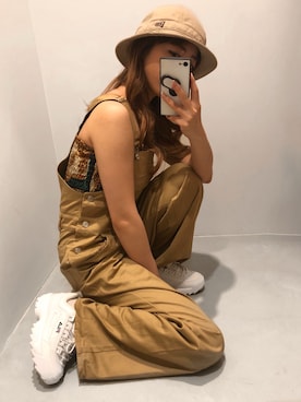 「ホワイトスニーカー」｜「アイテム（ワンピース/ドレス）」を使った、karenさん（レディース・155cm）の夏コーディネート