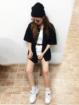 「FILA（フィラ）のアイテム（シューズ）」を使った、karenさん（レディース・156cm）の夏コーディネート
