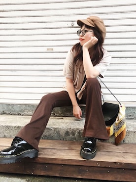 「EVRIS（エヴリス）のアイテム」を使った、karenさん（レディース・156cm）の夏コーディネート