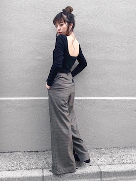 「EVRIS（エヴリス）のアイテム（パンツ）」を使った、karenさん（レディース・156cm）の夏コーディネート