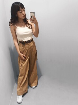 「FILA（フィラ）のアイテム（シューズ）」を使った、karenさん（レディース・156cm）の夏コーディネート