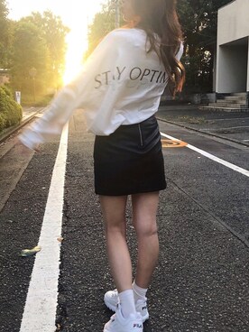 「H&M（エイチ・アンド・エム）のアイテム（スカート）」を使った、karenさん（レディース・156cm）の秋コーディネート