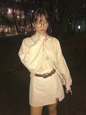 「Bershka（ベルシュカ）のアイテム」を使った、karenさん（レディース・156cm）の秋コーディネート