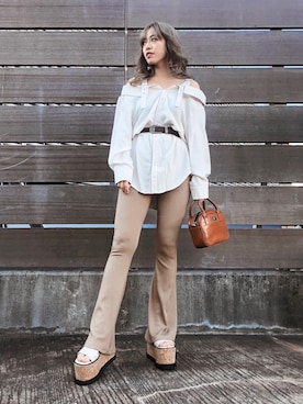 「EVRIS（エヴリス）のアイテム（バッグ）」を使った、karenさん（レディース・156cm）の冬コーディネート