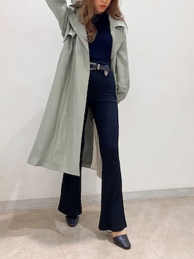 「EVRIS（エヴリス）のアイテム（トレンチコート）」を使った、karenさん（レディース・156cm）の春コーディネート