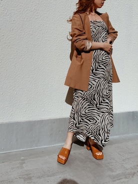 「EVRIS（エヴリス）のアイテム（ワンピース/ドレス）」を使った、karenさん（レディース・156cm）の春コーディネート