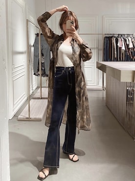 「EVRIS（エヴリス）のアイテム（ジャケット/アウター）」を使った、karenさん（レディース・156cm）の春コーディネート