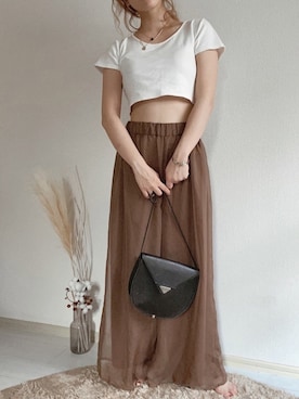 「YSL（ワイエスエル）のアイテム」を使った、karenさん（レディース・156cm）の春コーディネート