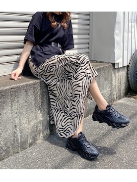 「Bershka（ベルシュカ）のアイテム」を使った、karenさん（レディース・156cm）の夏コーディネート