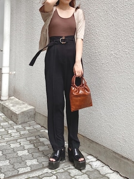 「EVRIS（エヴリス）のアイテム（バッグ）」を使った、karenさん（レディース・156cm）の夏コーディネート