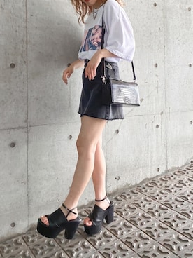 「EVRIS（エヴリス）のアイテム（アクセサリー）」を使った、karenさん（レディース・156cm）の夏コーディネート