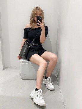 「DHOLIC（ディーホリック）のアイテム（パンツ）」を使った、karenさん（レディース・156cm）の夏コーディネート
