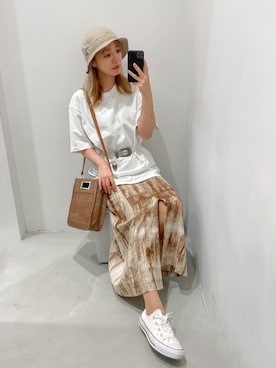 「EVRIS（エヴリス）のアイテム（バッグ）」を使った、karenさん（レディース・156cm）の夏コーディネート