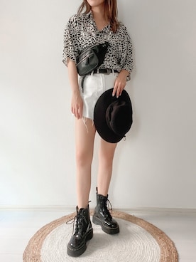 「Bershka（ベルシュカ）のアイテム」を使った、karenさん（レディース・156cm）の夏コーディネート