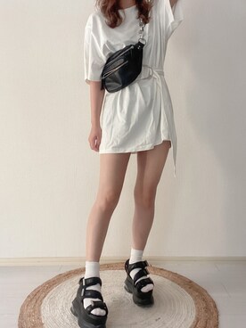 「EVRIS（エヴリス）のアイテム（ワンピース/ドレス）」を使った、karenさん（レディース・156cm）の夏コーディネート