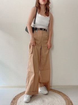 「EVRIS（エヴリス）のアイテム」を使った、karenさん（レディース・156cm）の夏コーディネート