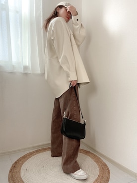 「EVRIS（エヴリス）のアイテム（ブルゾン）」を使った、karenさん（レディース・156cm）の秋コーディネート