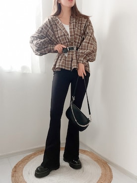 「DHOLIC（ディーホリック）のアイテム（バッグ）」を使った、karenさん（レディース・156cm）の秋コーディネート