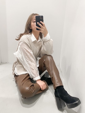 「RETRO GIRL（レトロガール）のアイテム」を使った、karenさん（レディース・156cm）の秋コーディネート