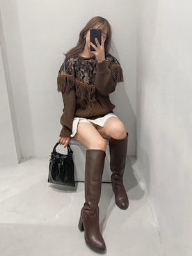 「EVRIS（エヴリス）のアイテム（バッグ）」を使った、karenさん（レディース・156cm）の秋コーディネート