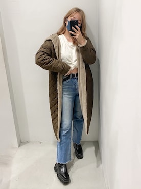 「EVRIS（エヴリス）のアイテム（チェスターコート）」を使った、karenさん（レディース・156cm）の秋コーディネート