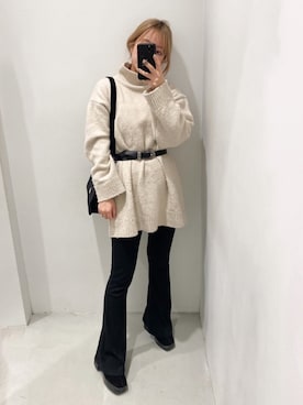 「EVRIS（エヴリス）のアイテム（ワンピース/ドレス）」を使った、karenさん（レディース・156cm）の冬コーディネート