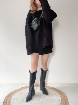 「DHOLIC（ディーホリック）のアイテム（シューズ）」を使った、karenさん（レディース・156cm）の冬コーディネート