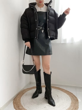 「EVRIS（エヴリス）のアイテム（ワンピース/ドレス）」を使った、karenさん（レディース・156cm）の冬コーディネート