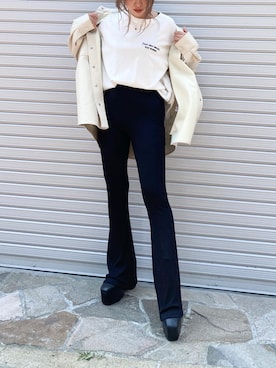 「EVRIS（エヴリス）のアイテム（ジャケット/アウター）」を使った、karenさん（レディース・156cm）の冬コーディネート