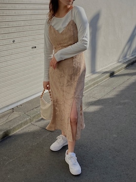 「EVRIS（エヴリス）のアイテム（ワンピース/ドレス）」を使った、karenさん（レディース・156cm）の冬コーディネート