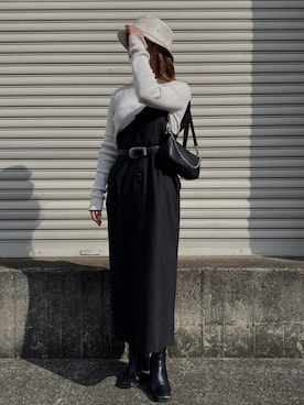 「DHOLIC（ディーホリック）のアイテム（バッグ）」を使った、karenさん（レディース・156cm）の冬コーディネート