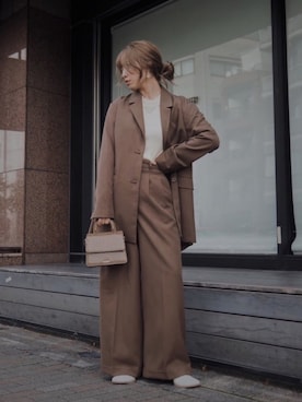 「EVRIS（エヴリス）のアイテム（ジャケット/アウター）」を使った、karenさん（レディース・156cm）の冬コーディネート