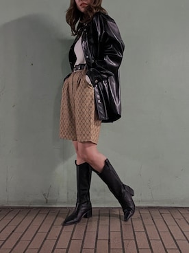 「EVRIS（エヴリス）のアイテム（ジャケット/アウター）」を使った、karenさん（レディース・156cm）の春コーディネート