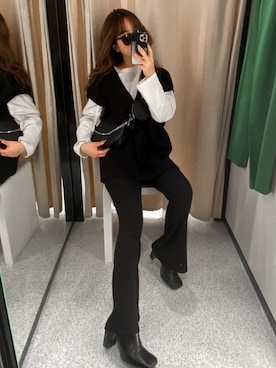 「Bershka（ベルシュカ）のアイテム」を使った、karenさん（レディース・156cm）の春コーディネート