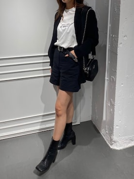 「H&M（エイチ・アンド・エム）のアイテム（ジャケット/アウター）」を使った、karenさん（レディース・156cm）の春コーディネート