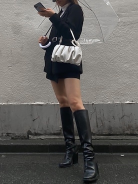 「H&M（エイチ・アンド・エム）のアイテム（ジャケット/アウター）」を使った、karenさん（レディース・156cm）の春コーディネート