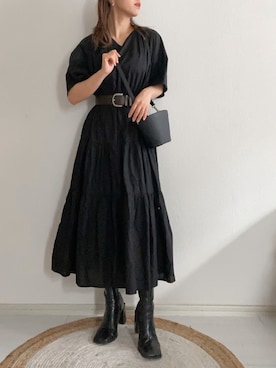 「EVRIS（エヴリス）のアイテム（ワンピース/ドレス）」を使った、karenさん（レディース・156cm）の春コーディネート