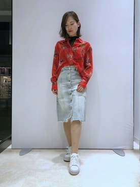 「ALLSAINTS（オールセインツ）のアイテム」を使った、Micheleさん（レディース・155cm）の秋コーディネート